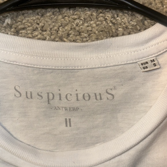 Suspicious Antwerp Sugar Skull Patch Graphic Tee Size S - Picture 4 of 8